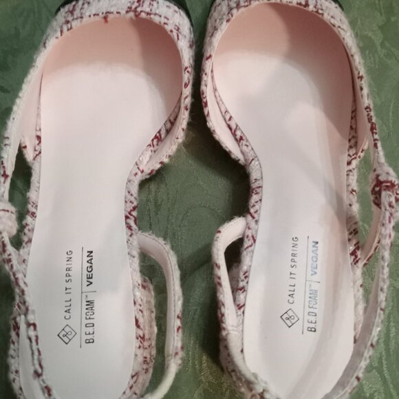 Brand new never worn Aldo Call it Spring vegan pink plaid slingbacks size 7 - Picture 3 of 4